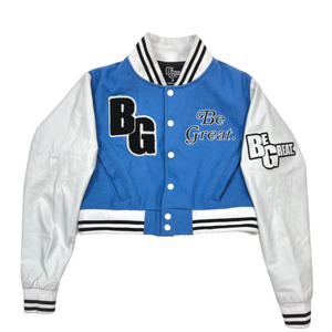 Blue Be Great Cropped Letterman