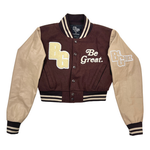 Brown Be Great Cropped Jacket
