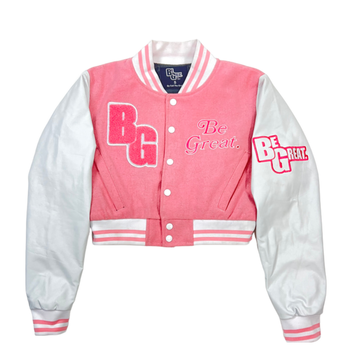 Pink Be Great Cropped Letterman